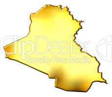 Iraq 3d Golden Map