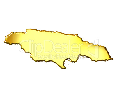 Jamaica 3d Golden Map