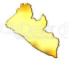 Liberia 3d Golden Map