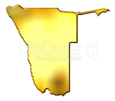 Namibia 3d Golden Map