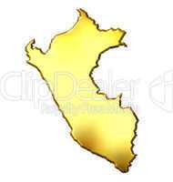 Peru 3d Golden Map