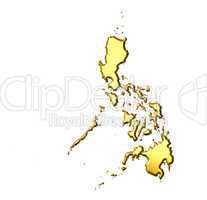 Philippines 3d Golden Map