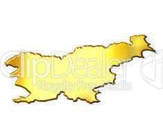 Slovenia 3d Golden Map