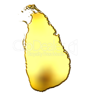 Sri Lanka 3d Golden Map