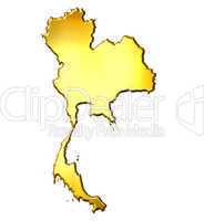 Thailand 3d Golden Map