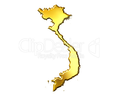 Vietnam 3d Golden Map