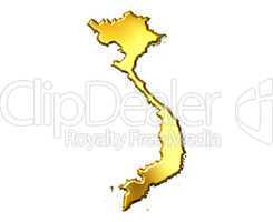 Vietnam 3d Golden Map