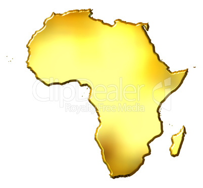 Africa 3d Golden Map