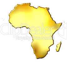 Africa 3d Golden Map