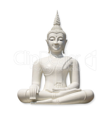 White Buddha (isolated, freigestellt)