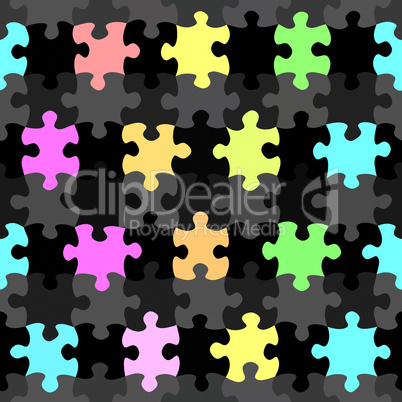 vibrant jigsaw pieces pattern