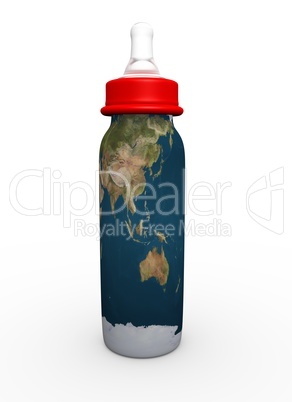 Asia Australia milk bottle