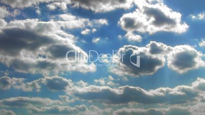 Heaven - Clouds and blue sky. Time lapse