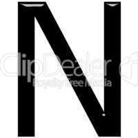 3D Letter N