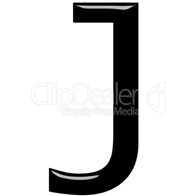 3D Letter J