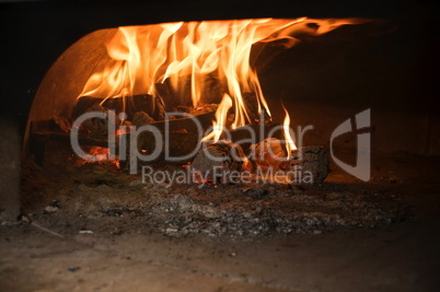 Italian traditional pizza  wood oven