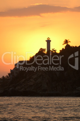 Beach during the sunset, Puerto Escondido, Mexico