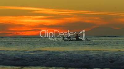Balinese Fishermen at Sunset