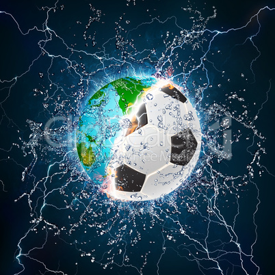 Soccer Ball and Earth