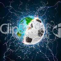 Soccer Ball and Earth