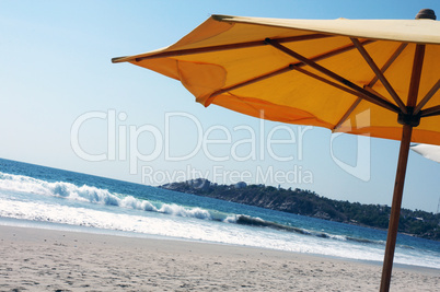 Beach umbrella, Puerto Escondido