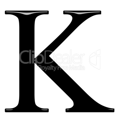 3D Greek Letter Kappa