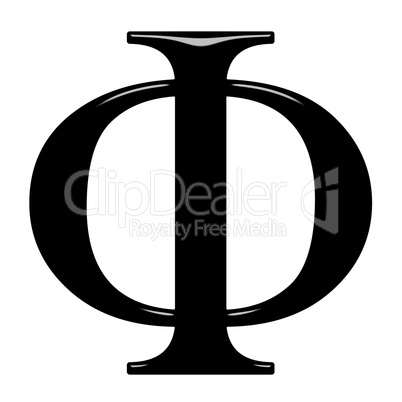 3D Greek Letter Phi