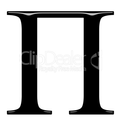 3D Greek Letter Pi