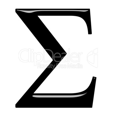 3D Greek Letter Sigma