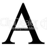 3D Greek Letter Alpha