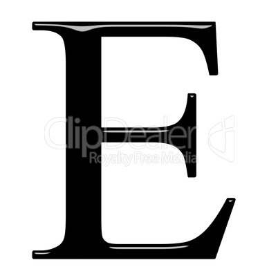 3D Greek Letter Epsilon
