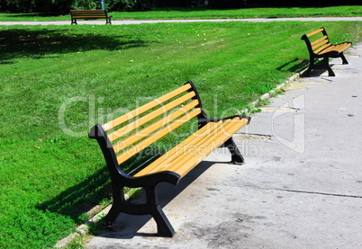 Wooden benches