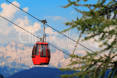 red cableway