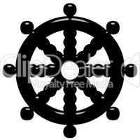 3D Buddhism Symbol Wheel of Dharma