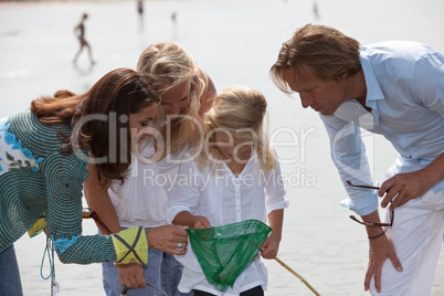 Family by the seaside