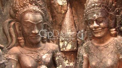 Bas Reliefs Sculpture Angkor Wat, Cambodia