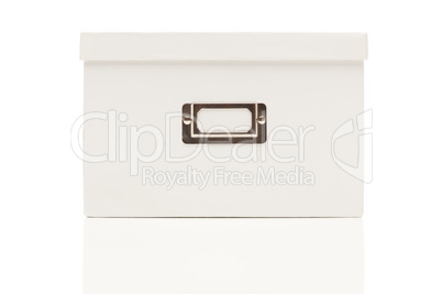 Blank White File Box with Lid on White