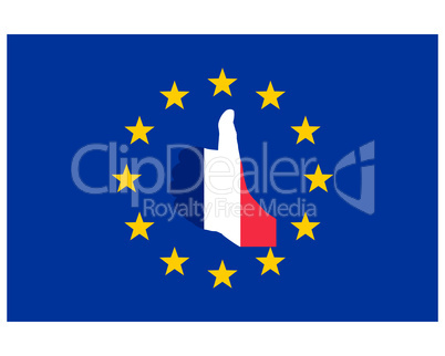 Französisches Handzeichen in Europa