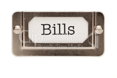 Bills File Drawer Label