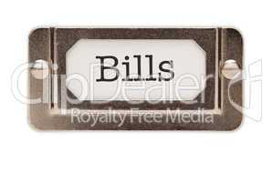 Bills File Drawer Label