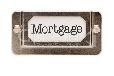 Mortgage File Drawer Label