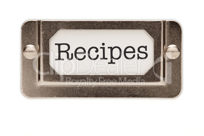 Recipes File Drawer Label