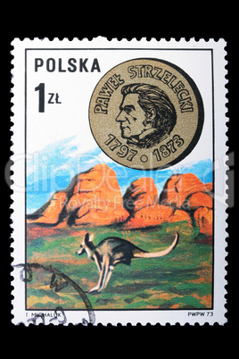 Poland - CIRCA 1973: A stamp Pawel Strzelecki