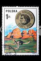 Poland - CIRCA 1973: A stamp Pawel Strzelecki