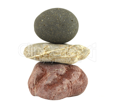 Pile of balanced stones representing meditation