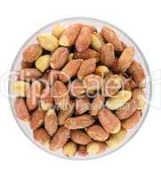 Roasted peanuts in bowl