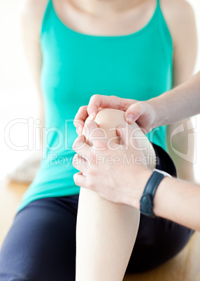 Emerging man doing fitness exercises with a woman