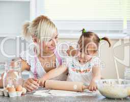 Simper mother and child baking cookies