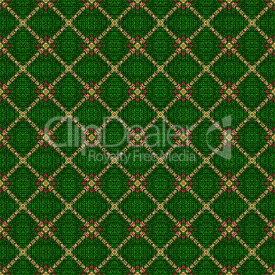 green wool tartan pattern