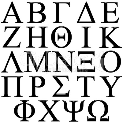 3D Greek Alphabet